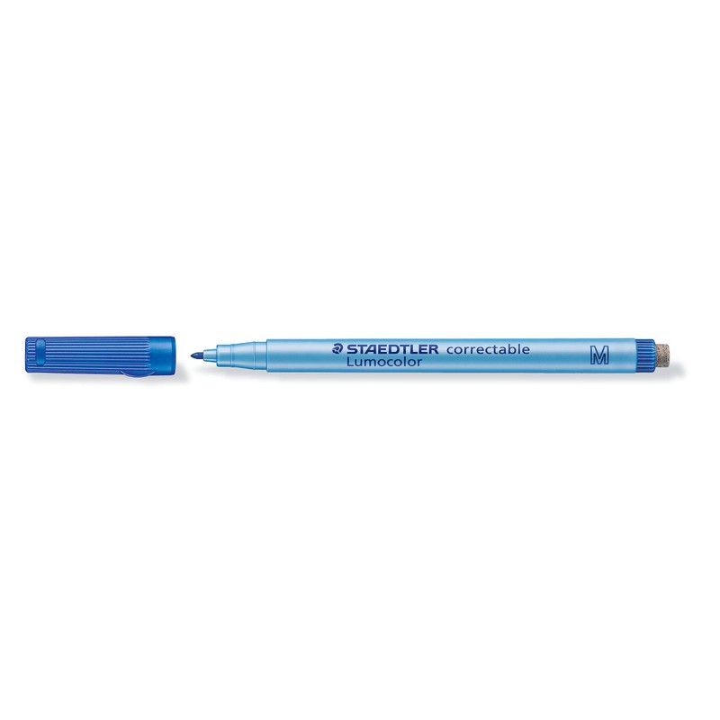Lumocolor Correctable Pen Medium Point Blue
