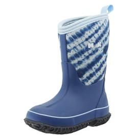 MCIKCC Kids Rubber Boots, Rain Boot Waterproof, Classic Rubber Boot, Snow Mud Boot for Toddler Girls Boys, Blue Size 7