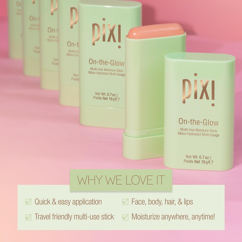 Pixi Beauty On-the-Glow | Colorless Solid Moisturizer Stick | Multi-Use