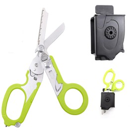 Trauma Shears Emergency Response Shears, Stainless Steel Foldable Scissors Pliers, Outdoor Camping Rescue Scissors Tools