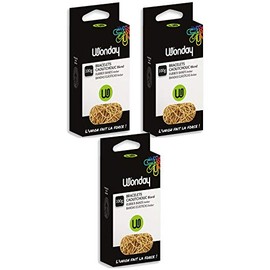 Wonday 3 x 100g Natural Rubber Bracelets 90mm x 6mm