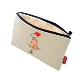 hello-bags Damen B-002-lovebarks Kulturbeutel/Handtasche, ekrü