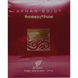 AFNAN EDICT AMBERYTHME EXTRAIT DE PARFUM SPRAY UNISEX 2.7 Oz / 80 ml BRAND NEW!