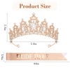 KEUKORZ Bride to be Girl Rose Gold Crown with Sash