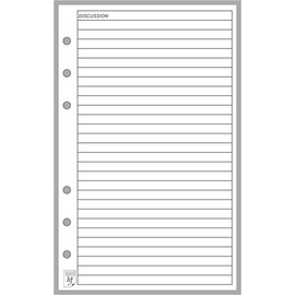 Extra Discussion Pages for The Compact Size Meeting Manager, Sized and Punched for Franklin Covey Compact and Other Notebooks (4.25" x 6.75")