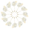 M METERXITY 12-Pack Flower Lapel Pins for Men, Golden Leaf