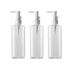 3 x Empty Clear Plastic Bottles 200ml Flat Pump Cleaning