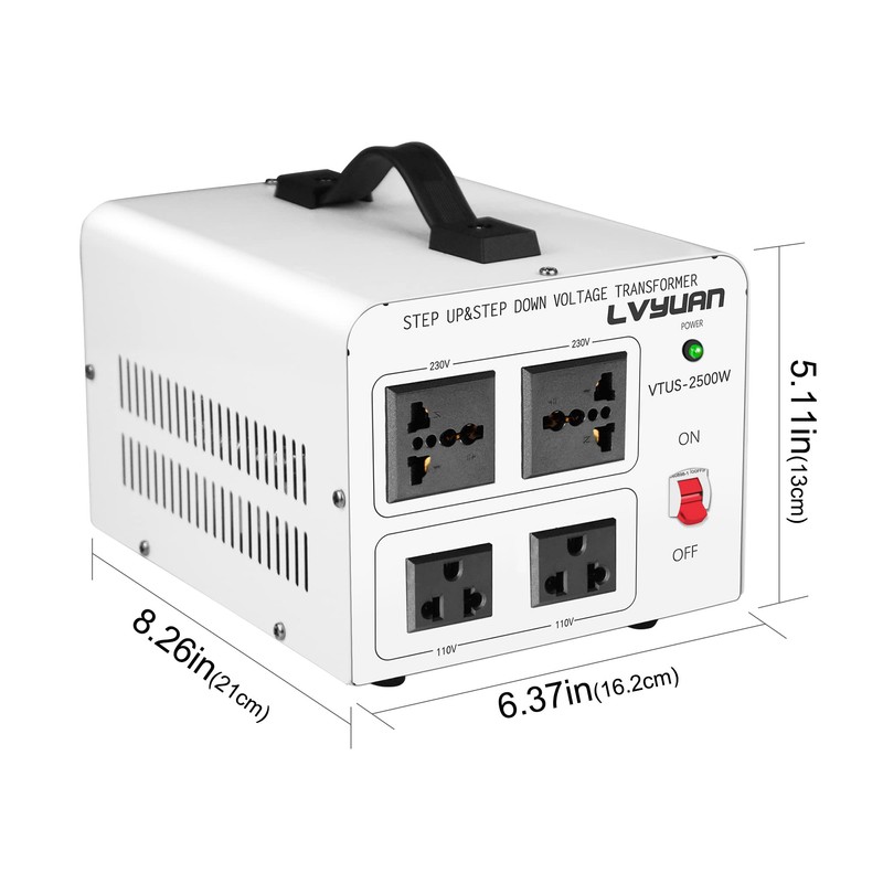 LVYUAN 2500 Watt Voltage Transformer Converter Step Up/Down Converter 110/120