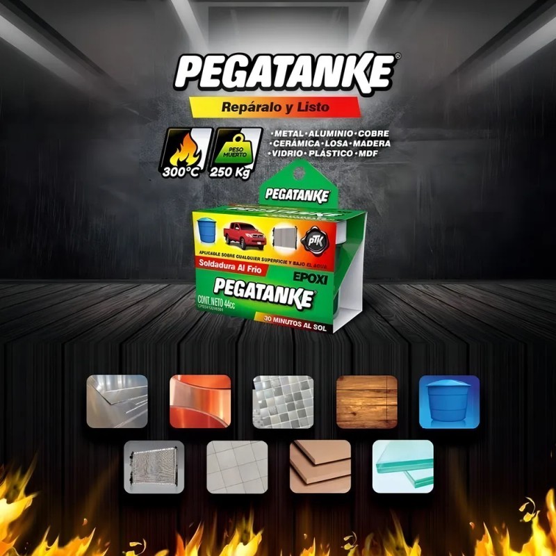 Pegamento epóxico Soldadura de Epoxi Negro Pegatanke 43g