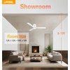 OPONL White 52 inch Ceiling Fan with Light, Remote Control,