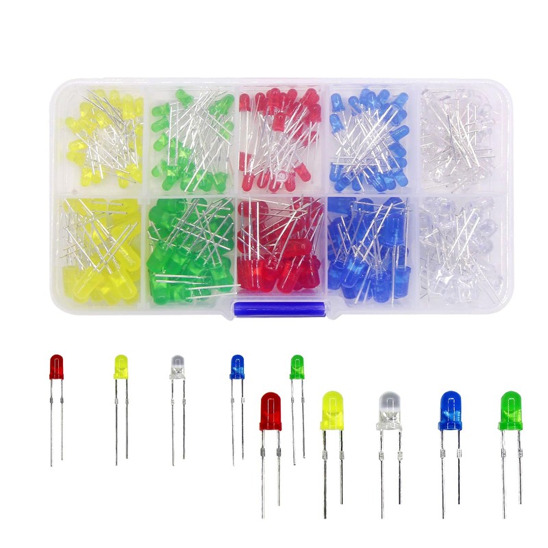 Pack of 200 LED Light Emitting Diodes 3 V, LED