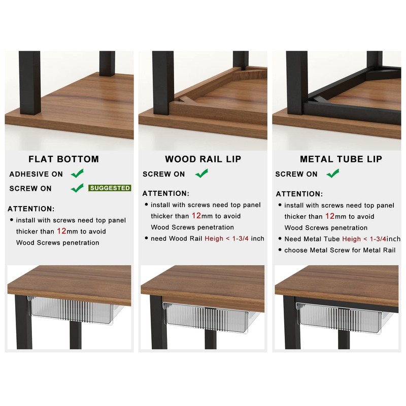 Under Desk Drawers for Organization, Pull Slide out Drawer Underneath