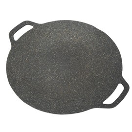 Korean BBQ Pan, Korean Barbecue Grill Pan Round BBQ Grill Pan Korean 6-Layer Coating Curved Shape for BBQ Parties