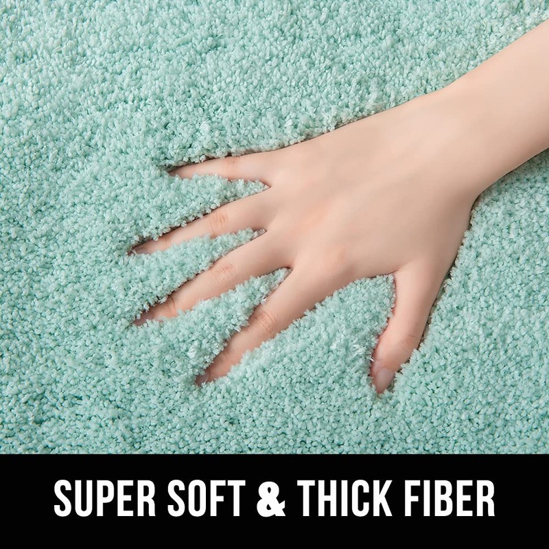 SFLXO 60cm x 40cm Non Slip Bath Mat Machine Washable