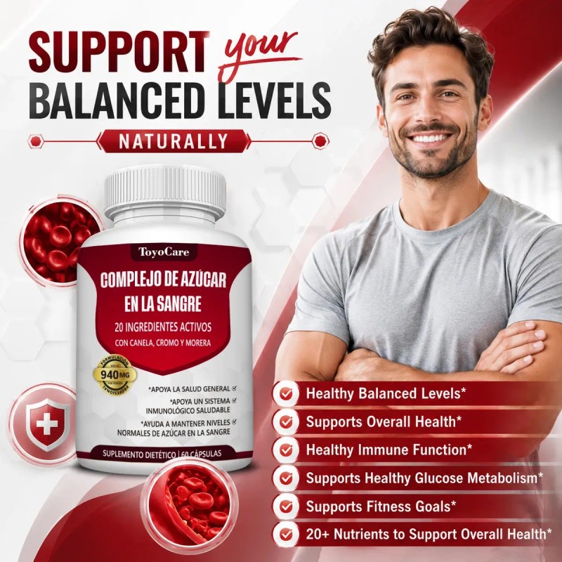 Toyocare Complejo Azúcar Sangre 940mg Cápsulas Sabor