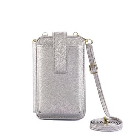 LEOLEO Smartphone Shoulder Bag, Smartphone Pouch, Women's, Wallet Shoulder Mini Shoulder Bag, Leather Style, Mobile Pouch, Shoulder Pochette, Lightweight, Simple, Casual, Fashionable, Crossbody