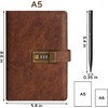 WEMATE Journal Keyed Notebook A5 with Pen and Gift Box