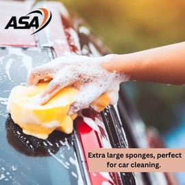 Jumbo Car Sponges For Cleaning, Washing & Windows – Pack of 3 Large Car Sponges Anti Scratch Technology - Perfect For Wheels, Windscreen & Exterior (Pack of 3)