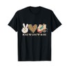 Roller Skating Peace Love Roller Skate for Teen Girls T-Shirt
