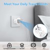 Travel Adaptor USA, 2 Pieces Travel Adapter USA to Europe,