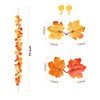 2 Pack Fall Maple Leaf Garland,6.6ft/String Hanging Vine Artificial Autumn