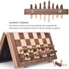 AMEROUS 15 Inches Magnetic Wooden Chess Set with 2 Extra