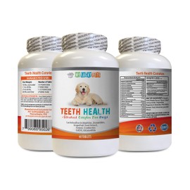 Dog Teeth Cleaning Treats Mini - Advanced Teeth Health for Dogs - Fights Bad Breath - Best Looking Gums and Teeth - Dog Vitamin b Complex - 60 Tablets (1 Bottle)