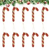 10PCS Christmas Glitter Candy Cane, Xmas Tree Plastic Candy Canes