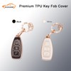 Koaudb Car key fob cover with key fo, White