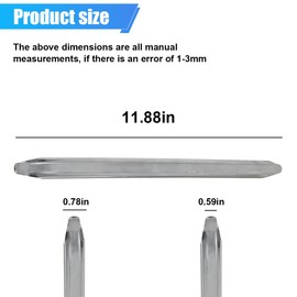 DUSCOKE 2PCS Tire Iron Spoons Tool Set, 11.88 Inch Heavy Duty Metal Tire Changing Tool Kit Motorcycle Tire Lever Bar Set, Manual Bike Tires Remove & Repair Tool for Scooter, Motorcycle, Mower