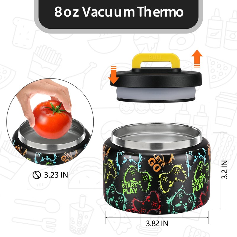 MAISON HUIS 8oz Soup Thermo Wide Mouth Vacuum Insulated Food