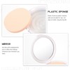 TEHAUX 2pcs Round Makeup Foundation Box with Soft Puff Portable