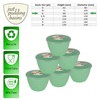 Just Pudding Basins Pastellfarben 1 Pint Waschbecken und transparenter Deckel,