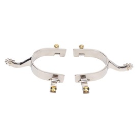 BTSEURY 2Pcs Horse Spurs with Rotating Gear,Stainless Steel Complete Equestrian Equipment Ideal for Western Cowboys and Equestrian Enthusiasts for Riding Horse Roping Spurs