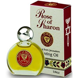 Ein Gedi Rose of Sharon Anointing Oil For Prayer 7.5 ml / 0.25 fl.oz., From The Land Of The Bible