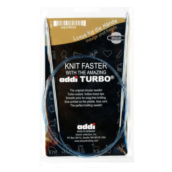 addi Knitting Needle Turbo Circular Skacel Blue Cord 16 inch (40cm) Size US 04 (3.5mm)