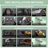 2pcs 304 Stainless Steel Broom Holder 3 Racks 4 Hooks
