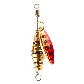 FIELD HUNTER Spinner Surely Hit 43mm 7g Gold Black Zebra/Red Yamame #25 Lure