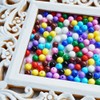 250pcs Acrylic Beads for Bracelets, 8mm Plastic Beads Smooth Round