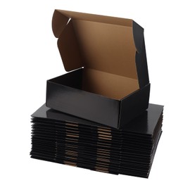 Hoikwo Medium Shipping Boxes for Mailing Shipping Packaging, Corrugated Cardboard Boxes for Packaging Small Business, (Black, 12x9x4-20 Pack)