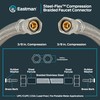 Eastman 48082 Stainless Steel Supply Connector, 3/8" COMP x 3/8"