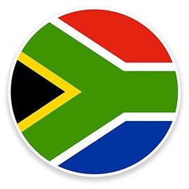 2 x 10cm South Africa Flag Vinyl Sticker Decal Laptop Car Travel Luggage #9121 (10cm Wide x 10cm High)
