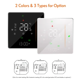 Nurdo WiFi Smart Thermostat Temperature Controller Weekly Programmable Supports Touch Control/Mobile APP/Voice Control Compatible with Alexa/Google Home, for Electric Floor Heating 16A White
