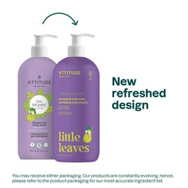 ATTITUDE ATTITUDE Shampoo and Body Wash for Kids, EWG Verified Hair and Body Cleanser, Dermatologically Tested Soap, Plant and Mineral Based Bath Products, Vegan, Vanilla & Pear, 946 mL