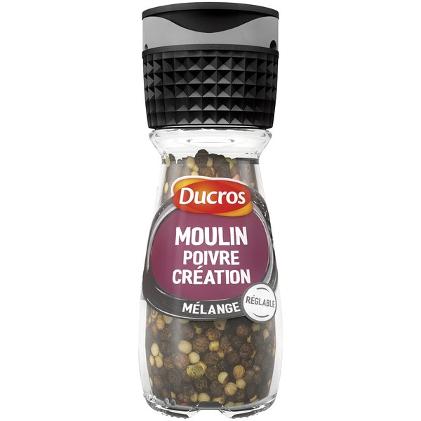 Ducros - Kitchen Spices - Pepper Mill, No. 8 Creation - Strong Intensity - For All Seasoning - 34 g