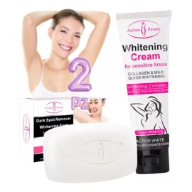Kit Crema Aclarante Jabón Colágeno Leche Aichun