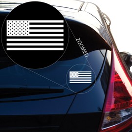 Yoonek Graphics American Flag United States Decal Sticker for Car Window, Laptop, Motorcycle, Walls, Mirror and More. # 559 (White, 6" x 11.4")