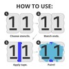 Curb Stencil Kit for Address Painting, All Numbers - 14