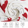 Xuwenz Funny Red Hearts Head Scarf Silk Feel Like Simple