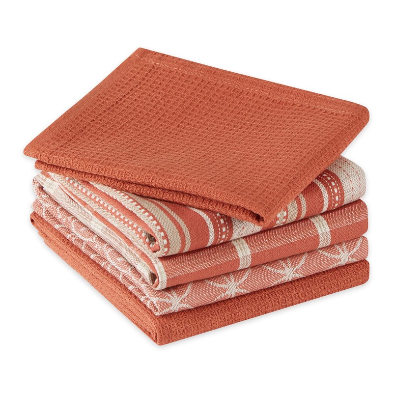 DII Kitchen Set, Cotton, Spice, Dishtowel, 18x28 Dishcloth, 13x13